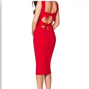 Nookie Striking Red Midi Dress